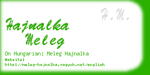 hajnalka meleg business card